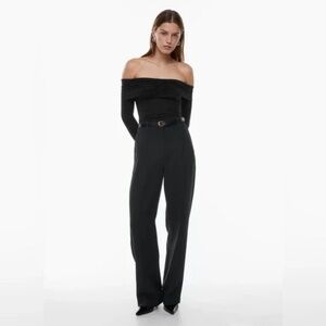Aritzia The Effortless Pant Crepette Black